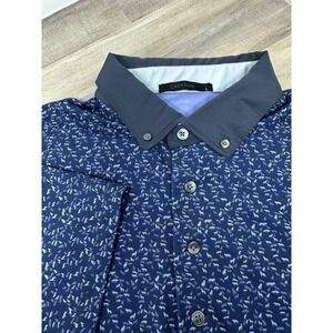 Greyson Short Sleeve Performance Polo Purple Wolves‎  AOP Mens Size Large